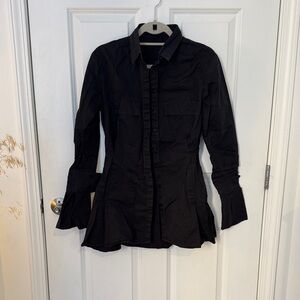 Lioness Charcoal Button-Up Blouse